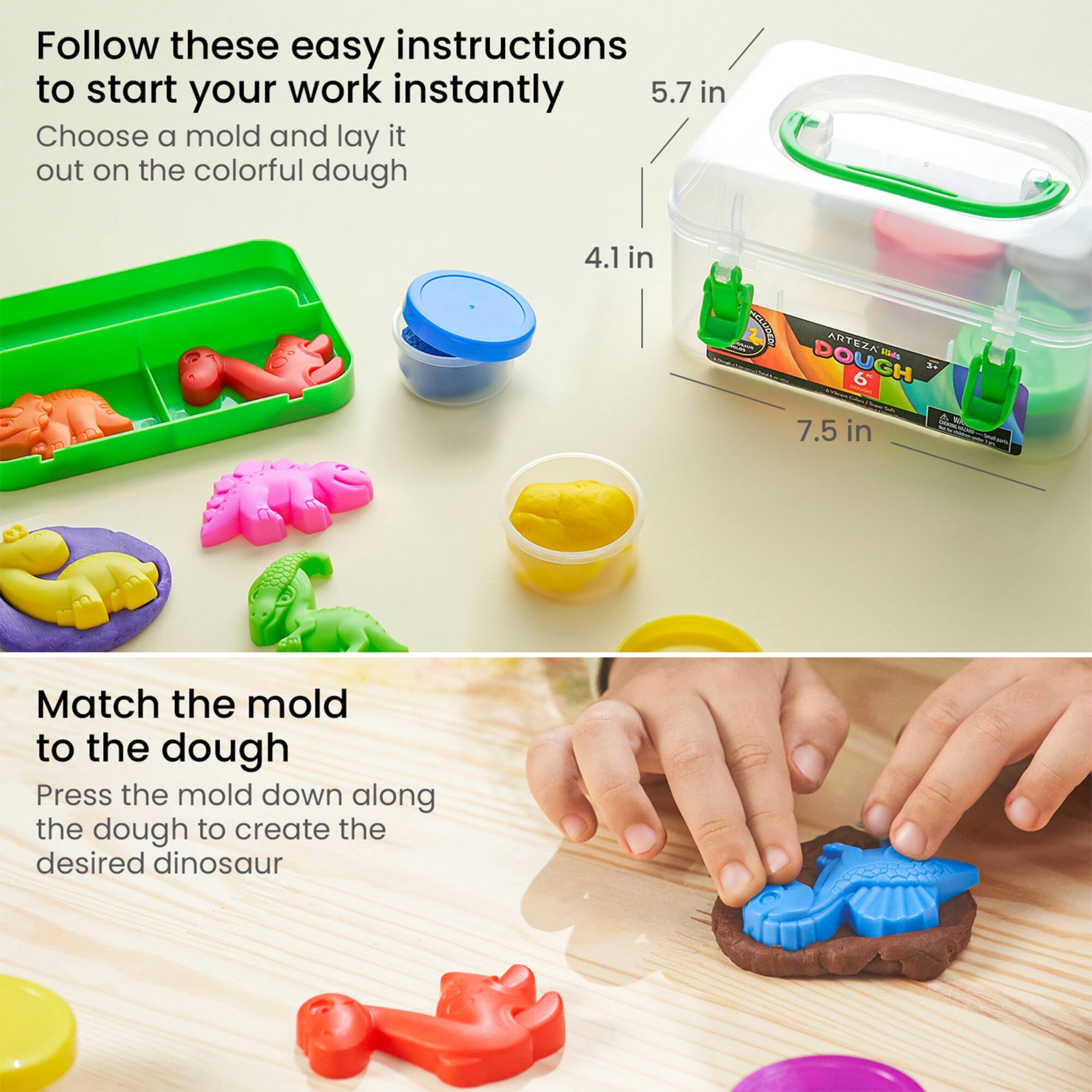 Arteza® Kids Dinosaurs Dough Kit